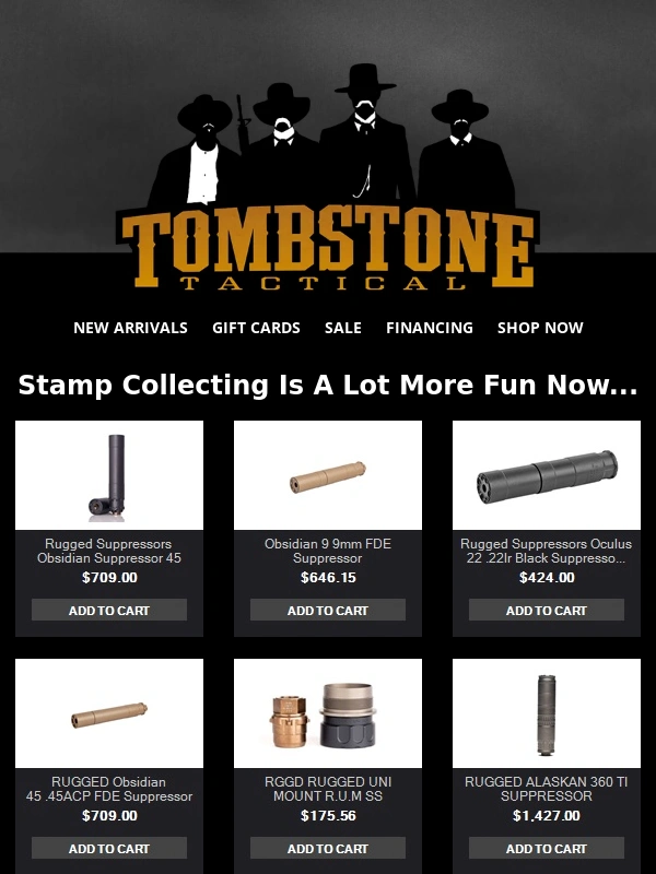 Tombstone Tactical - It's Two-Stamp Tuesday,And We've Got Suppressors & Hosts To Get You Halfway There