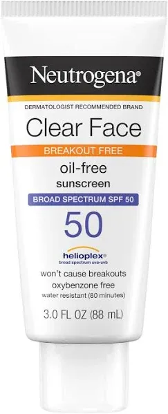 Neutrogena Clear Face Liquid Lotion Sunscreen