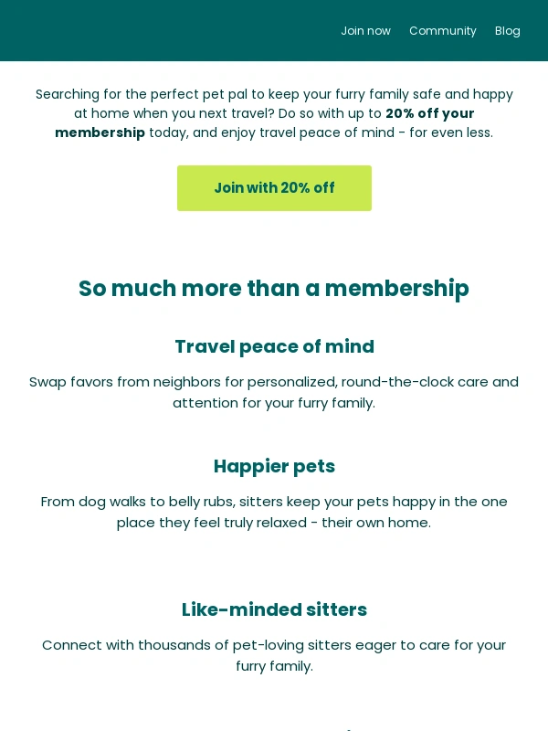 TrustedHousesitters - Last chance for 20% off!