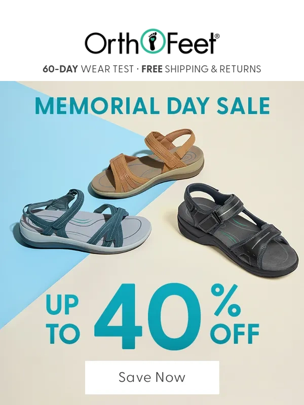 Orthofeet - Don't Miss Up to 40% Off This Long Weekend