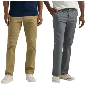 Lee Mens Extreme Motion Flat Front Slim Straight Pant
