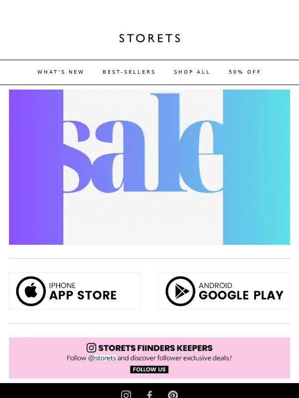 Storets - Everything 30% off starts now?