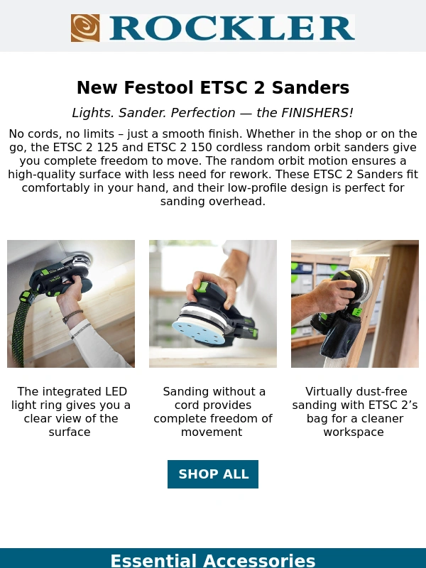 Rockler - Your New Favorite Sander: Festool ETSC 2