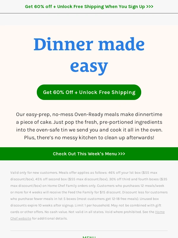 Home Chef - Ideal for busy bees: watch the oven work its magic ✨