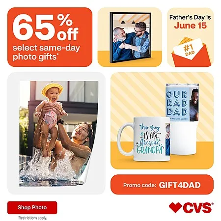 CVS Photo: 8"x8" Custom Photo Wall Tile $6, 11-Oz Custom Photo Mug