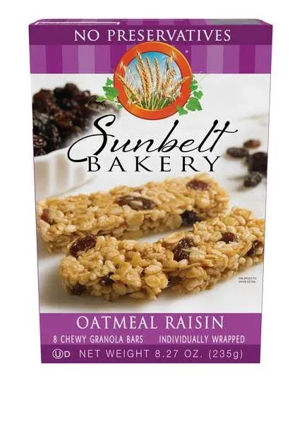 Sunbelt Bakery Granola Bars Chewy Oatmeal Raisin