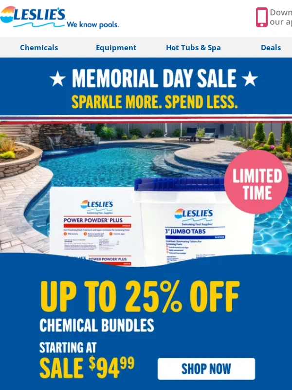 Leslies Pool - Limited Time: Pre-Season Chemical Bundles In Stock!