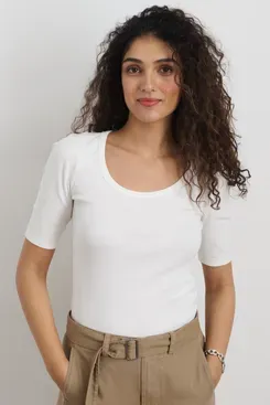 Alex Mill Everyday Ribbed Scoop Neck Tee