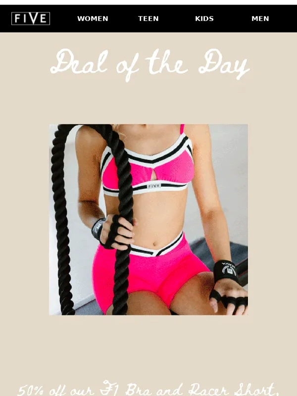 Five Dancewear - DEAL OF THE DAY - 50% OFF THE RACER SET ?