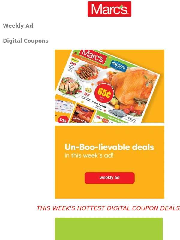 MARCS - Scary LOW PRICES on groceries and more!