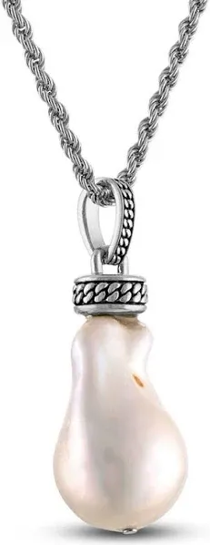 Jared Sterling Silver Baroque Cultured Pearl Necklace
