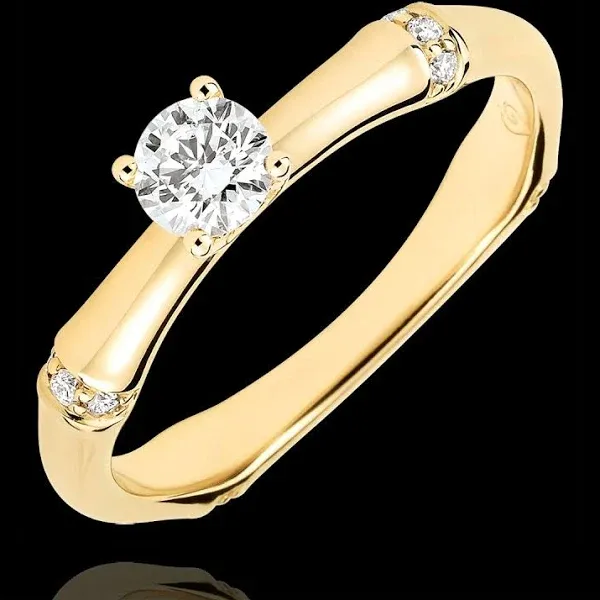 Jungle Sacrée Man's 18 Carat Diamond Engagment Ring in Yellow Gold