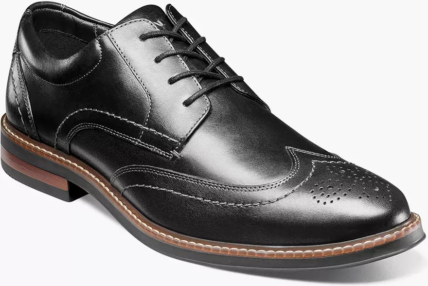 Nunn Bush Shoes Calderon Wingtip Oxford Black Size 10.5
