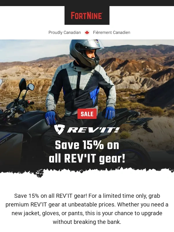 Fortnine - REV'IT - 15% Off All Gear ?