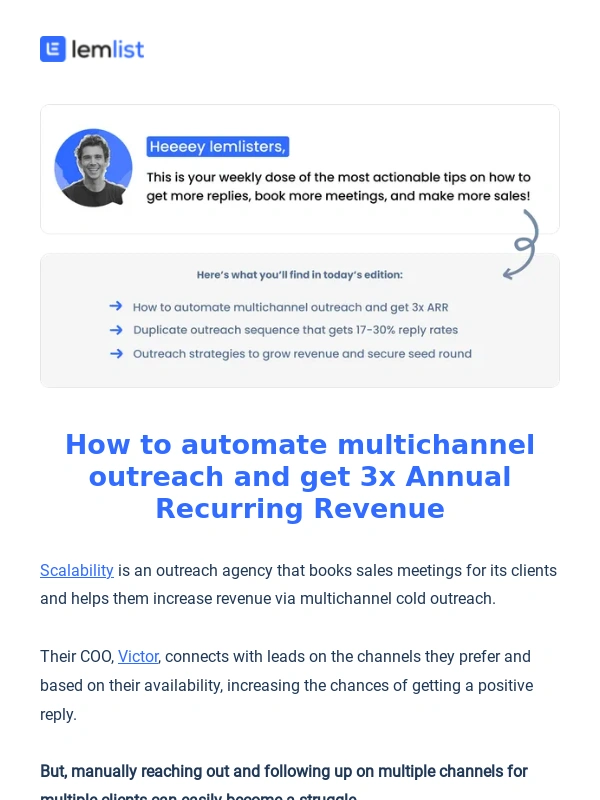Lemlist - Cold outreach strategies to triple your ARR