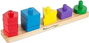 16-Piece Melissa & Doug Solid Wood Pieces Stack and Sort Board Toy $7.53 + Free Shipping w/ Prime or on $35+
