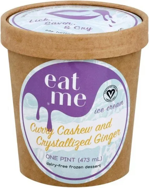 Eat Me Curry Cashew & Crystallized Ginger Vegan Ice Cream Pints
