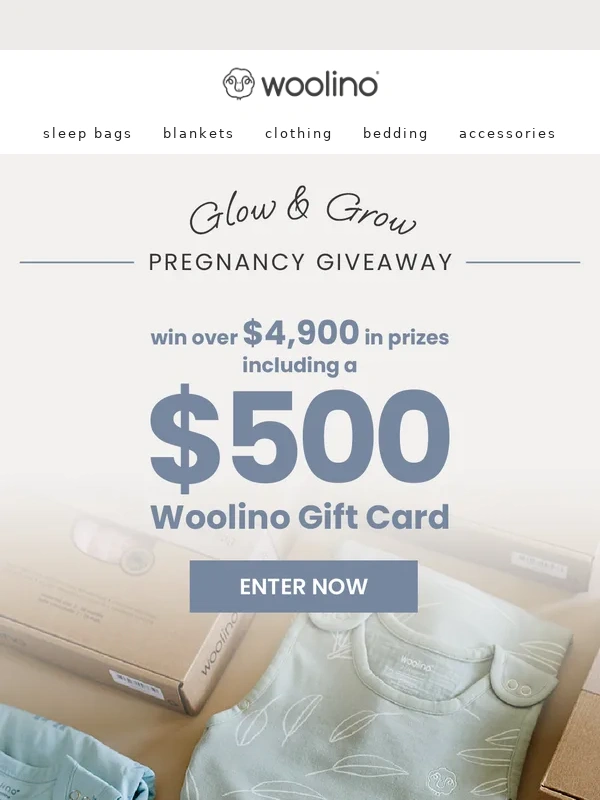 woolino - Win Over $4,900 in Prizes for Mom & Baby!