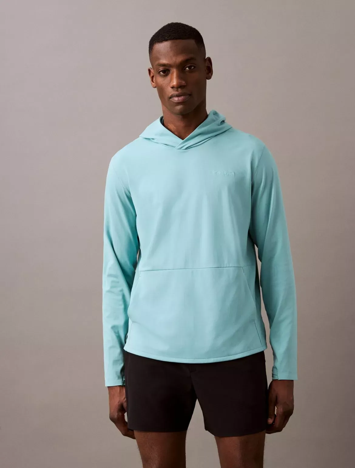 Calvin Klein Men's Soft Stretch Sport Classic Hoodie - Blue - XXL