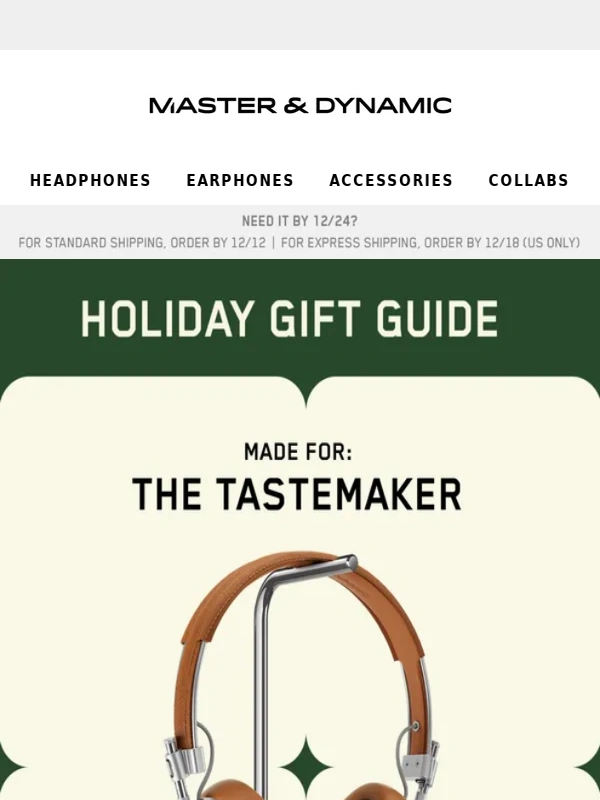 Master & Dynamic - The Sound Tool Gift Guide