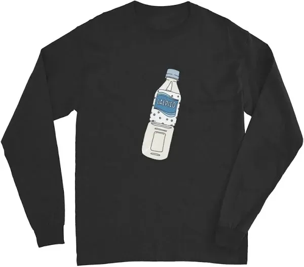 Black Calpis Calpico Yogurt Flavour Soft Drink Long Sleeves for unisex