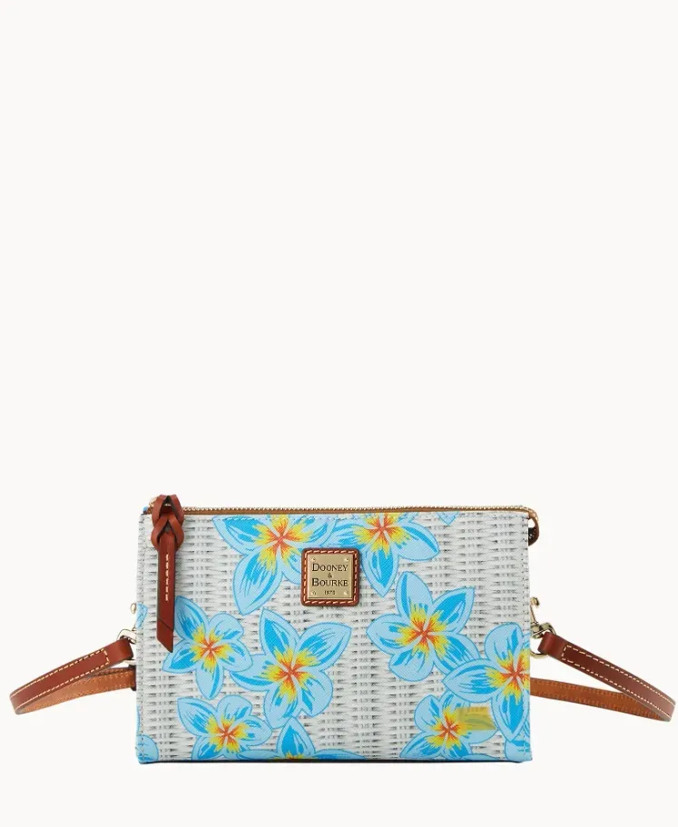 Plumeria Janine Crossbody - Sky Blue White