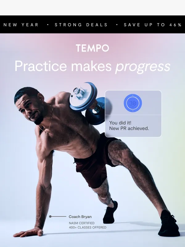 Tempo - ?2025 is your year. Take up to 46% off personal training