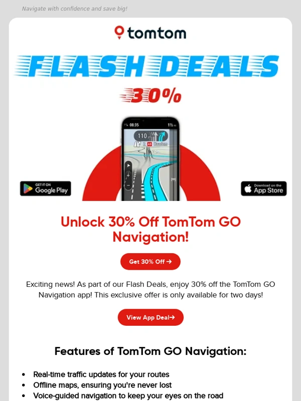 TomTom - Two Days Only: 30% Off TomTom GO Navigation!
