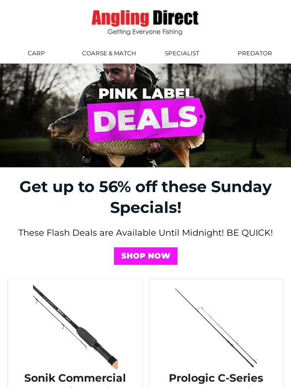 Angling Direct - ❗Super Sunday Savings! Ends Midnight!❗