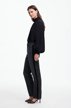 Madewell the 90s Straight Jean in Rojas Wash: Tux Stripe Edition