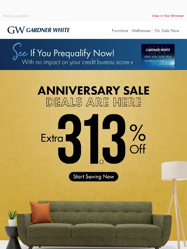 Gardner White - Get Our Biggest Discount Now