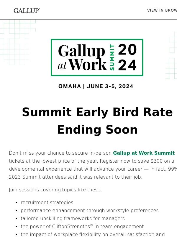 Gallup - Act Now: Price Increases in 2 Weeks