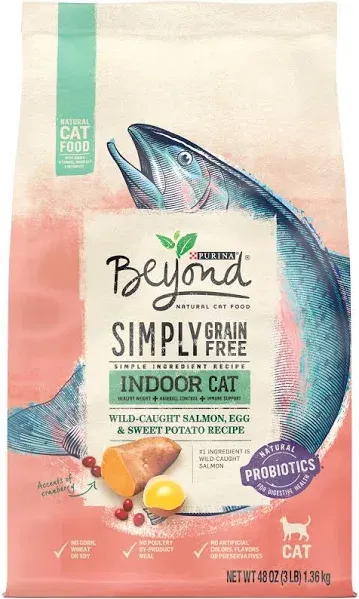 Purina Beyond Grain Free Natural Dry Cat Food Simply Indoor Salmon