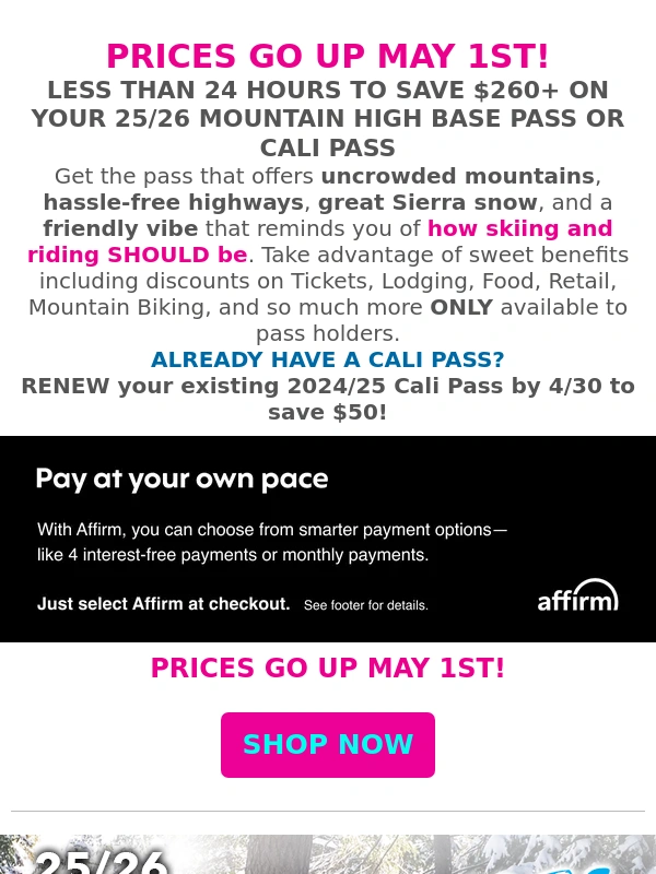 Mountain High - ⏳ HOURS LEFT. FINAL DAY TO SAVE‼️