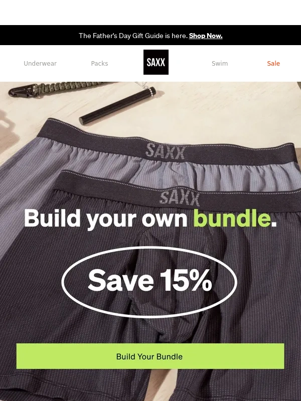 Saxx Underwear - Bundle performance pairs. Save 15% today