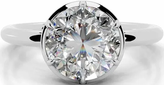 Narcisa Round Moissanite Ring