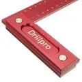 Drillpro 150/200mm Metric Precision Woodworking Square Aluminum Alloy Wide Seat Scribing Tool L 90° Right Angle Ruler - 150mm