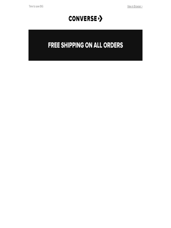 Converse - Last Chance to Get 30% off*