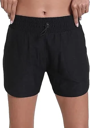 Rrosseyz Running Shorts for Women with Liner-Trendy Athletic Lightweight Quick Dry Gym Shorts for Workout and Sports(Black,M)