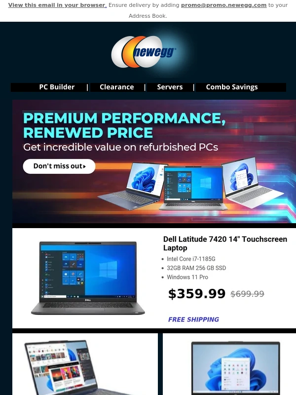 Newegg - Save big! ? Up to $340 off Dell Latitude Laptop!