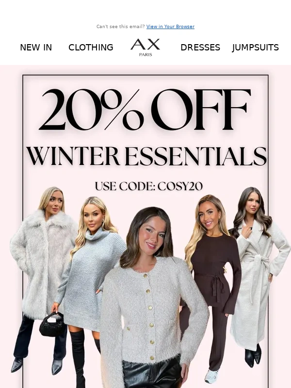 AX Paris - 20% Off Winter Essentials ❄️