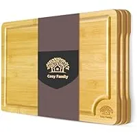 Cosy Family Wood Cutting Boards for Kitchen Set of 3