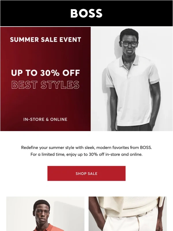 HUGO BOSS - Up to 30% Off Summer Best Sellers