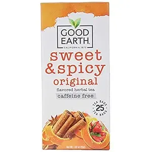 Good Earth Sweet & Spicy Flavored 25 Tea Bags 4 Pack Herbal Teas