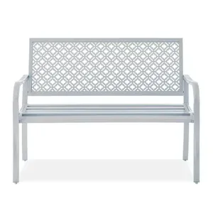 Outdoor Geometric Steel Bench
