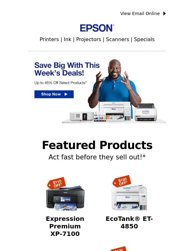 Epson - Save up to $150 With This Week's Deals!