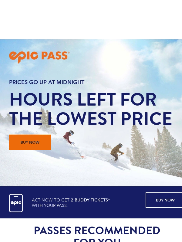 Epic Pass - ⏳  Get the Lowest Price on your Pass. 