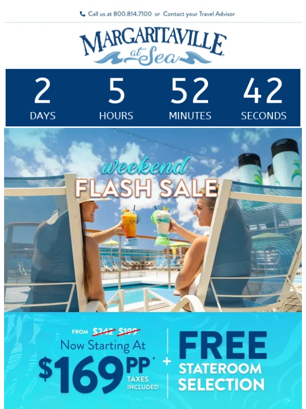 Margaritaville At Sea - ? Pick Your Perfect Stateroom FREE* – Plus 60% Off & Kids Sail Free!