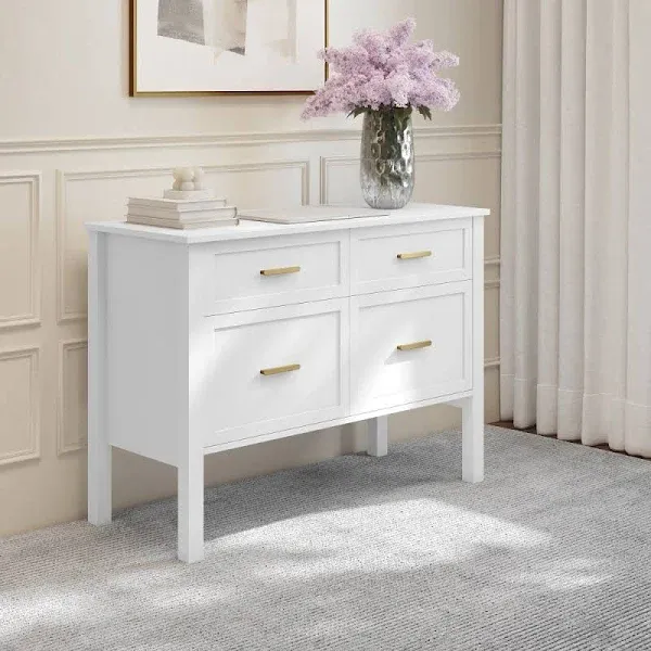 Martha Stewart Hutton Shaker Style 4 Drawer Lateral File Cabinet