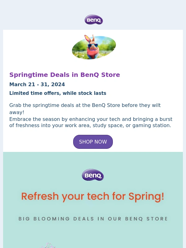 BenQ - Refresh your tech this Spring ?